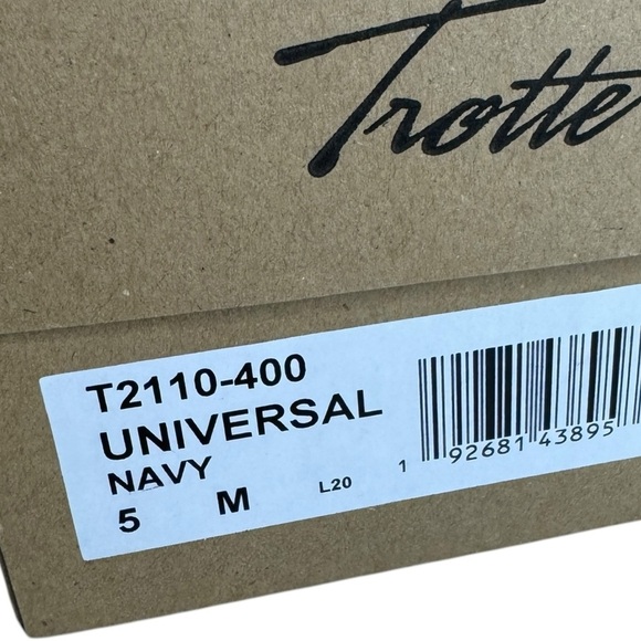 Trotters Universal Navy Leather Casual Slip-On Sneakers Womens Shoes 5 with box - Picture 2 of 14